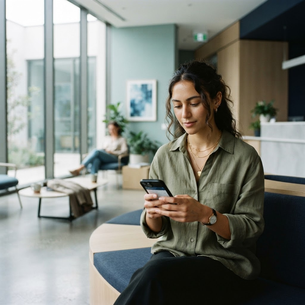 Healthcare staff coordinating patient and administrative context in a clinical setting